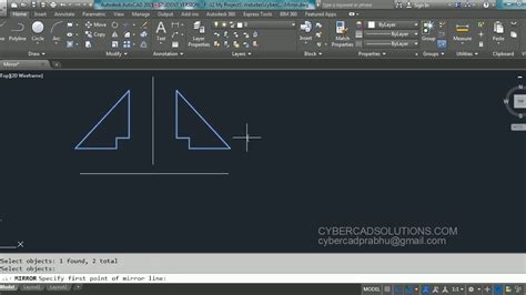 How To Mirror Objects In Autocad Youtube