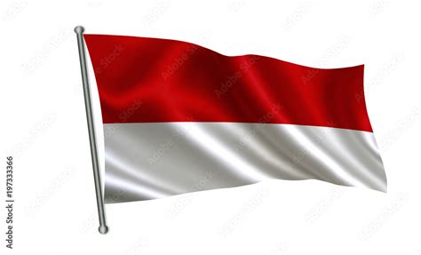 Indonesia flag. A series of "Flags of the world." (The country ...