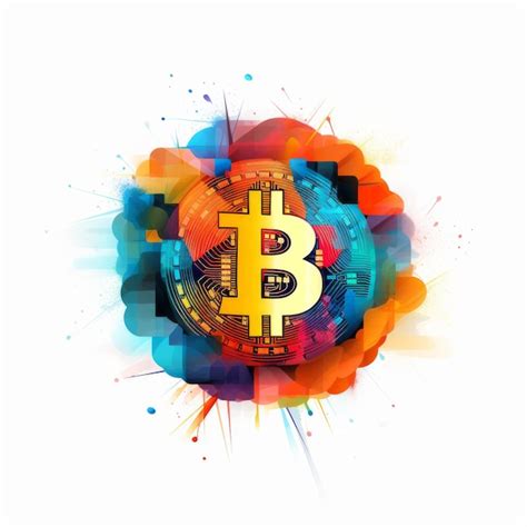 Premium Photo | Colorful Bitcoin Symbol Art On White Background