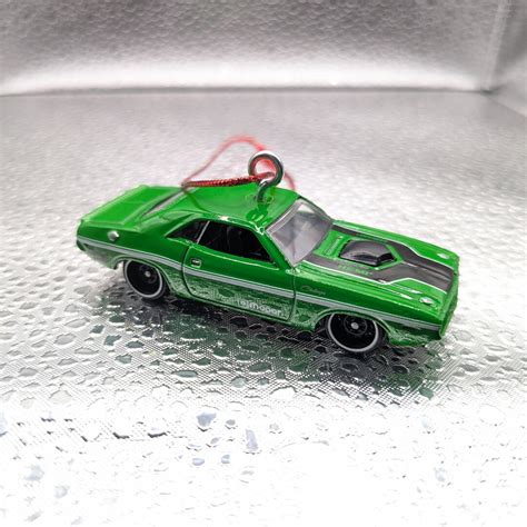 Hot Wheels Dodge Hemi Challenger Green Christmas Tree Ornament Etsy