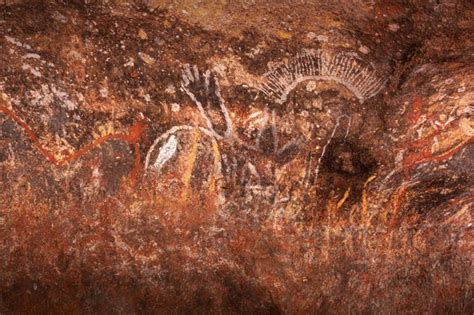 Rock Painting On Uluru Looking Back At Central Australia LEANNE COLE