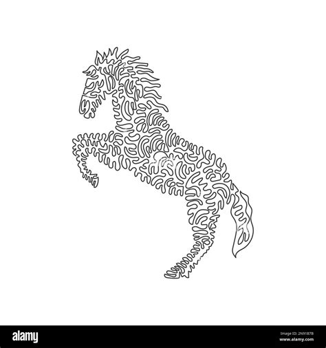 Abstract Line Horse