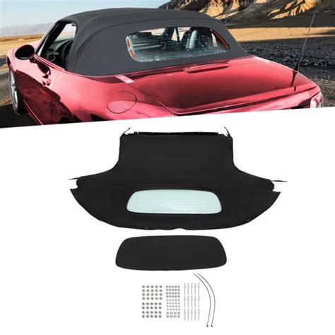 BLACK CONVERTIBLE SOFT Top W Heated Glass Window For Mazda MX 5 Miata