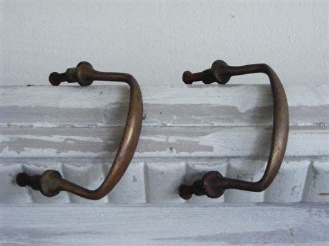 Antique Brass Serving Tray Handles Pair by TheAntiquaire on Etsy