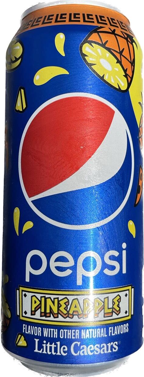 RARE LIMITED EDITION PINEAPPLE PEPSI LITTLE CAESARS EXCLUSIVE 1 FULL 16 ...