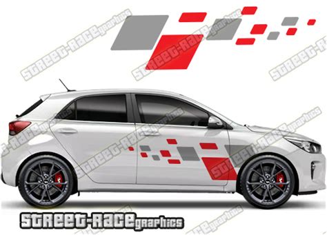 Kia Rio Stickers Street Race Graphics