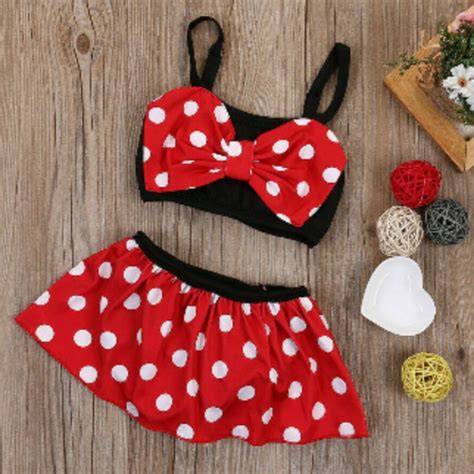 Swim Minnie Mouse Girls Bikini Swimsuit Poshmark