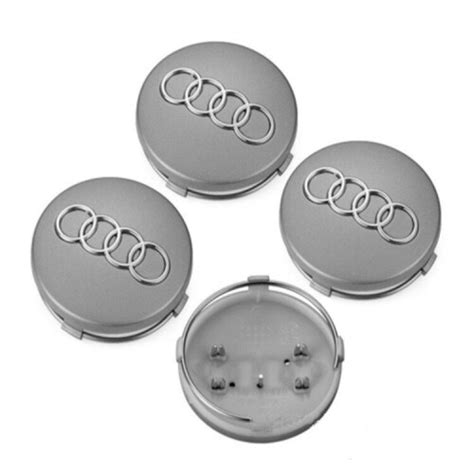 4x Alloy Wheel Center Hub Caps 60mm Badge Emblem For Audi A3 A4 A6 A8 Tt Grey On Onbuy