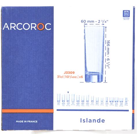 Verre Longdrink Cl Islande Pieces Arcoroc J Nevejan