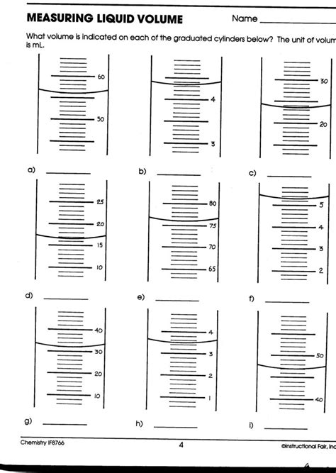 Reading A Graduated Cylinder Practice