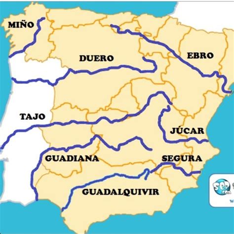 Mapa Fisico De Espana Rios Rios De Espana Mapa De Espana Mapa Images