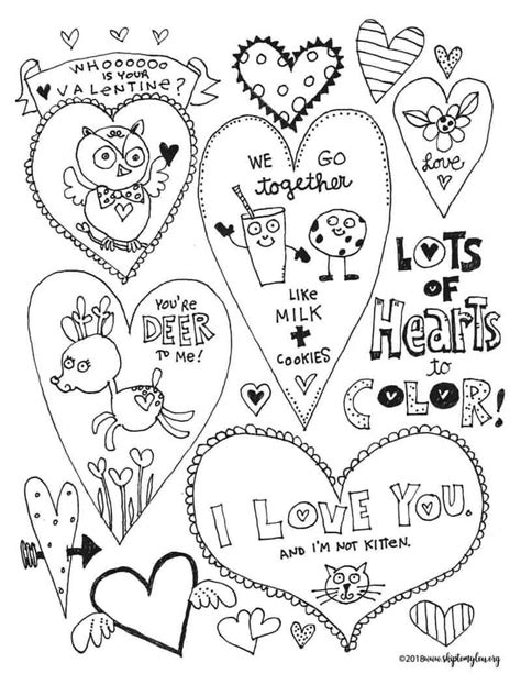 The Cutest Valentines Coloring Pages | Skip To My Lou