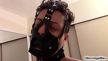 Adonis Mineiro In Bondage For The First Time Fucked By Dildo Handcuffed Muzzle Jerking Off Cum