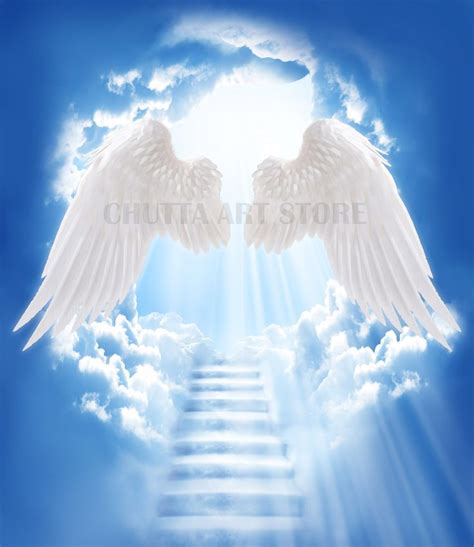 HEAVEN IMAGE / Jpeg / Png / Background / Memorial Heaven Background, Stairs to Heaven, Angel ...