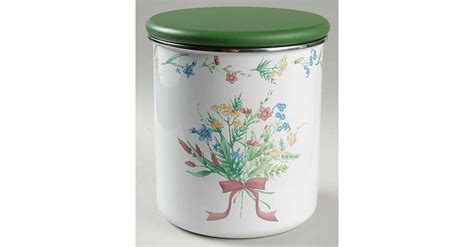 My Garden Corelle Large Metal Canister Wood Lid By Corning