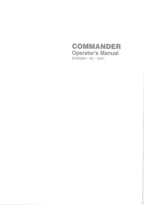 Hardi Sprayer Commander Operators Manual