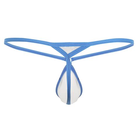 Yonghs Mens G String Thong Sheer Mesh Bulge Pouch Panties Micro Bikini T Back Underwear Briefs