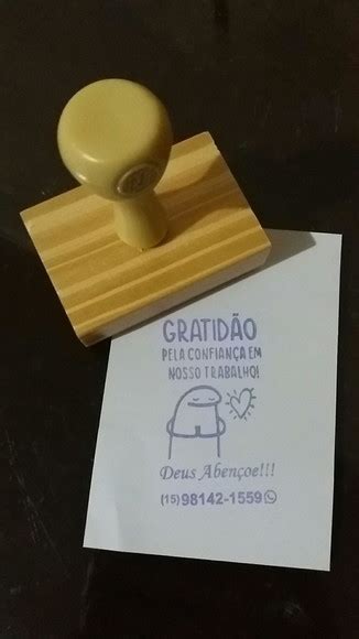 Carimbo De Madeira Tradicional X Cm Personalizado Elo