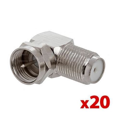 Pcs F Type Degree Adapter F Male To Female Right Angle Connector