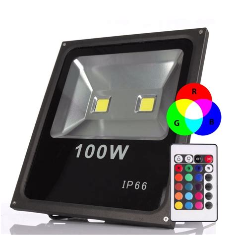 Refletor De Led Holofote Rgb 100w Bivolt Ip66 Super Led R 152 32 Em