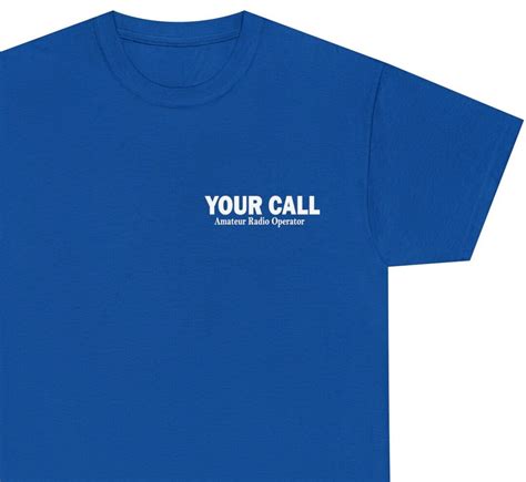 Personalized Ham Radio Amateur Radio Callsign Shirt T Shirt Call Sign Blue Callsign Custom Etsy