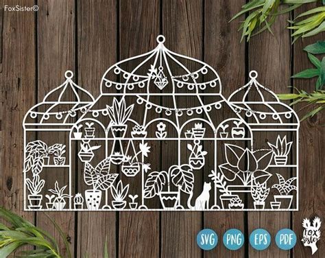 Greenhouse Svg Design For Cricut And Silhouette Gardening Etsy Uk In