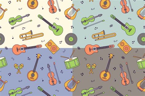 Music Vector Free Seamless Pattern - GraphicSurf.com