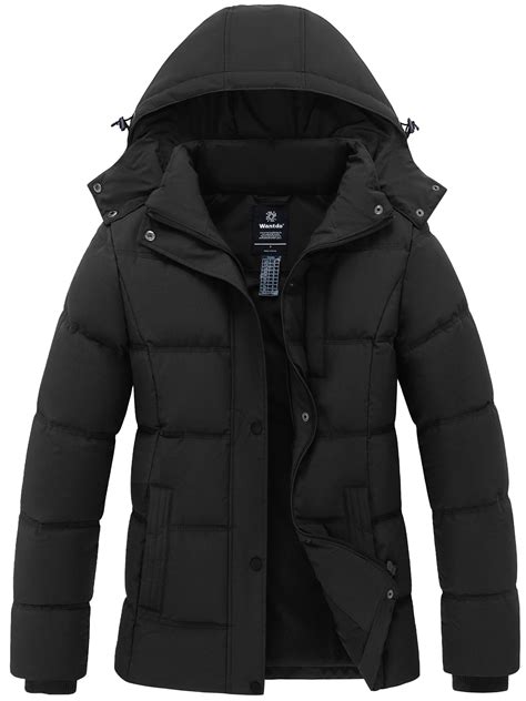 Wantdo Women S Recycled Winter Coats Quilted Hooded Winter Jacket Waterproof Puffer Jacket Black