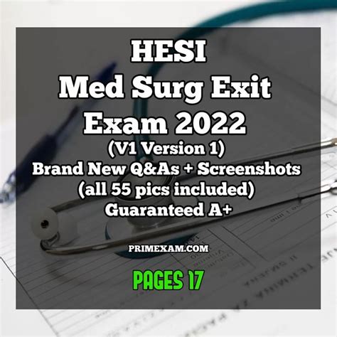 Hesi Med Surg Exit Exam V Version Brand New Q As