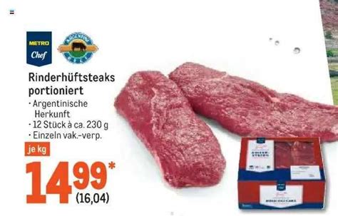 Metro Chef Rinderh Ftsteaks Portioniert Angebot Bei Metro Prospekte De