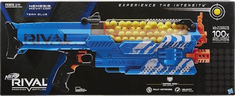 Nerf Rival Blasters Nemesis MXVII 10K Red Blue Team TESTED WORKING LOT