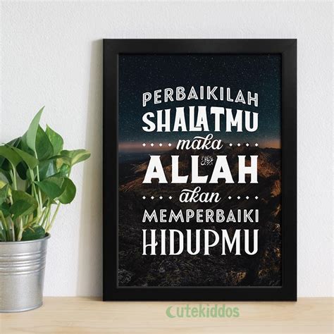 Kayu Hiasan Dinding Wall Hanging Poster Wood Wall Decor Quotes Islamic