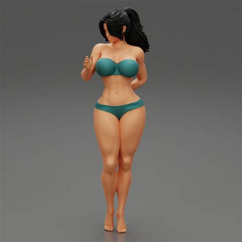 3D Printable Sexy Bikini Beach Girl By 3DGeschaft Miniatures Figures