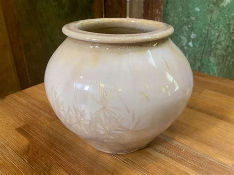 Crystalline Studio Pottery Vase By Linda Potts Of Pottstown Pottery