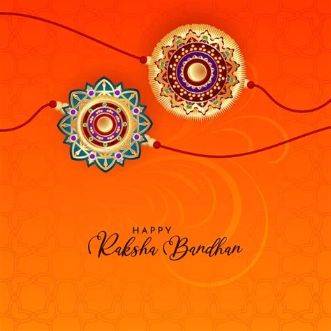 Free Vector Indian Festival Happy Raksha Bandhan Classic Celebration