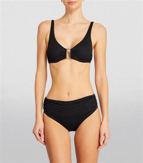 Womens Melissa Odabash Black Bel Air Bikini Top Harrods UK