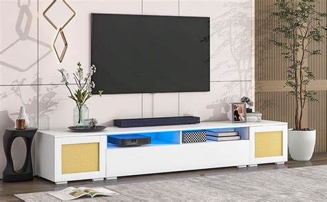 Wrought Studio Rattan Tv Stand Wood Tv Console Entertainment Unit With