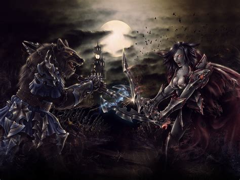 Lobisomem Vs Vampiro - Baixe Papéis de Parede do Batalhadas Linhagens Sangrentas: Vampiro Vs ...