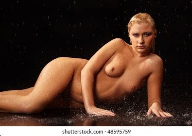 Nude Moist Caucasian Blonde Girl Posing Stock Photo 48595759 Shutterstock
