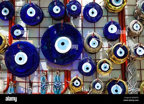 Shop Display Of Evil Eye Souvenirs Inside The Grand Bazaar Istanbul