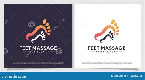 Podiatrist Logo With Creative Element Style Premium Vector Part Stock