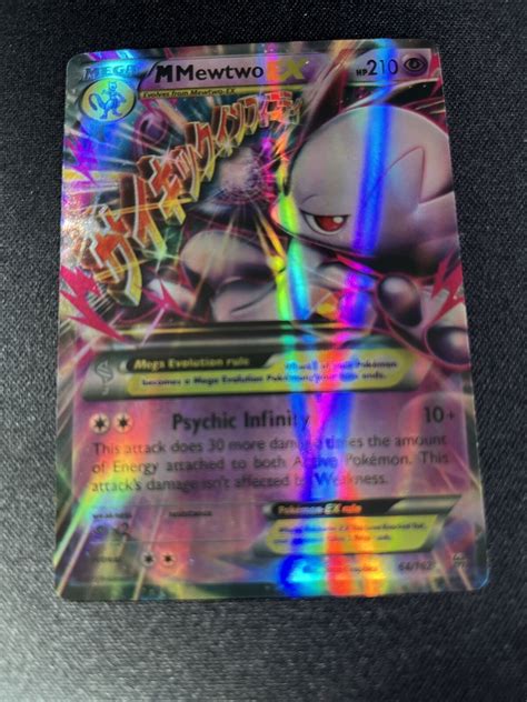 ULTRA RARE Mega M Mewtwo EX 64 162 XY Breakthrough Pokemon TCG Holo