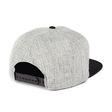 Lay Low Snapback Baseball Cap Grey Black Laid Back Essentials