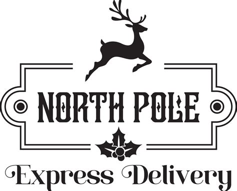NORTH POLE Express Delivery lettering and quote illustration 12230864 PNG