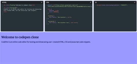 GitHub Shambhavi 1204 Codepen Clone Codepen Is An Online Code Editor