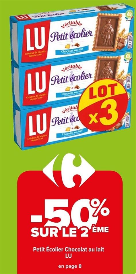 Promo Petit Colier Chocolat Au Lait Lu Chez Carrefour Market