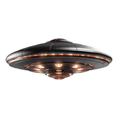 AI generated Flying saucer ufo uap isolated on transparent background ...