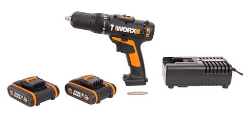 Дрель-шуруповерт ударная аккумуляторная WORX WX371.1, 20В, 40Нм, 2Ач x2 ...