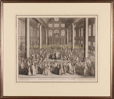 Inauguration Portugese Synagogue Amsterdam Original Engraving