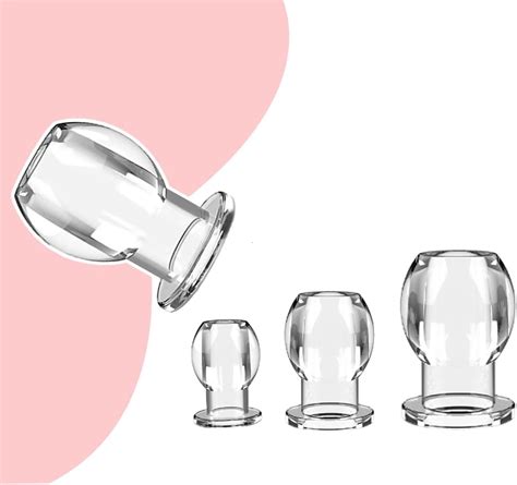 Amazon Hollow Anal Plug Anal Dilator Women Sex Toys Transparent Butt Plug Vaginal Expander
